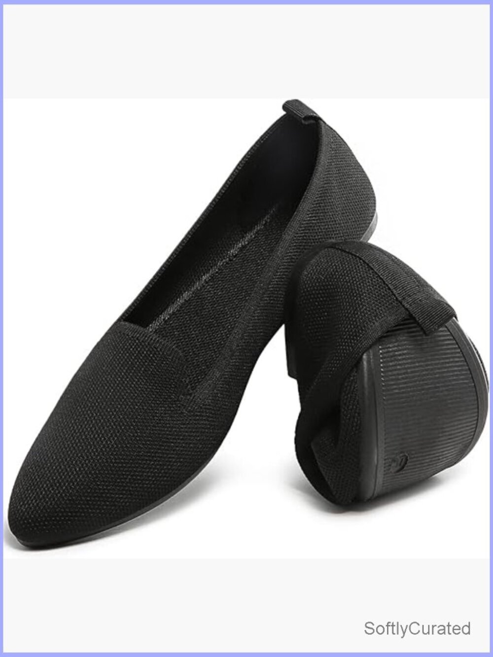 Pointed Toe Ballet Flats, Stretch Mesh, Comfortable Dress Shoes for Women